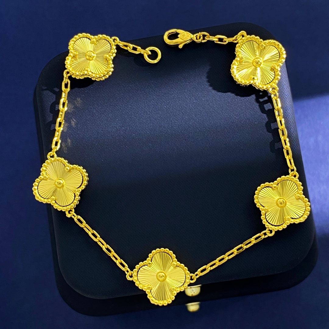 VCS023 Vintage Alhambra bracelet 5 motifs - ccjewelryacc