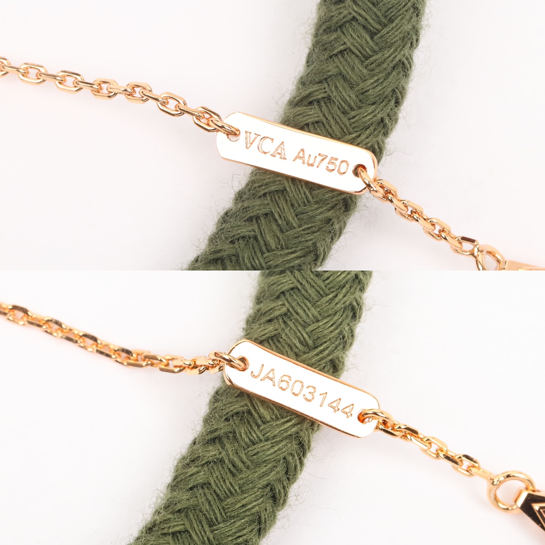 VCNS002 18k Gold and diamond Mini VCA Frivole pendant necklace - ccjewelryacc