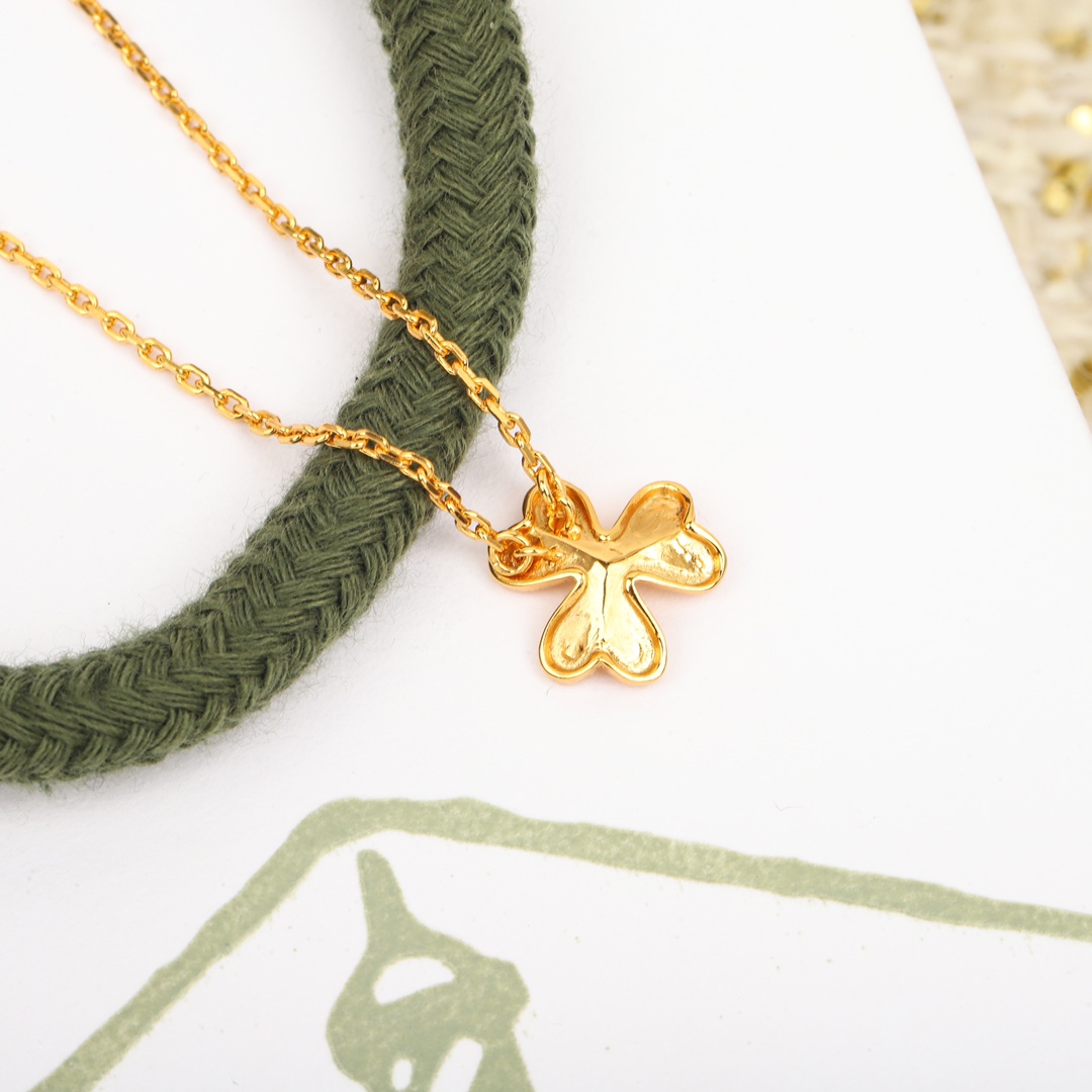 VCNS002 18k Gold and diamond Mini VCA Frivole pendant necklace - ccjewelryacc