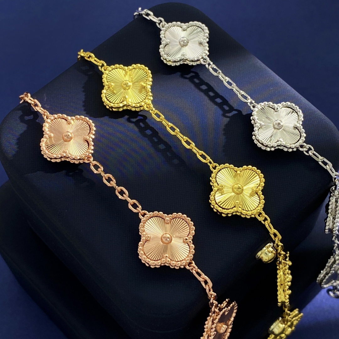 VCS023 Vintage Alhambra bracelet 5 motifs - ccjewelryacc
