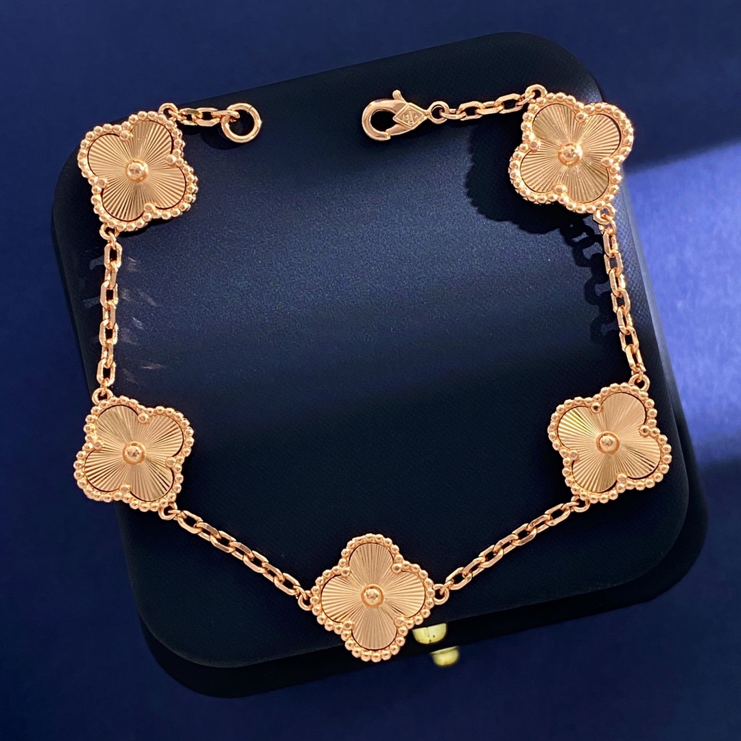VCS023 Vintage Alhambra bracelet 5 motifs - ccjewelryacc