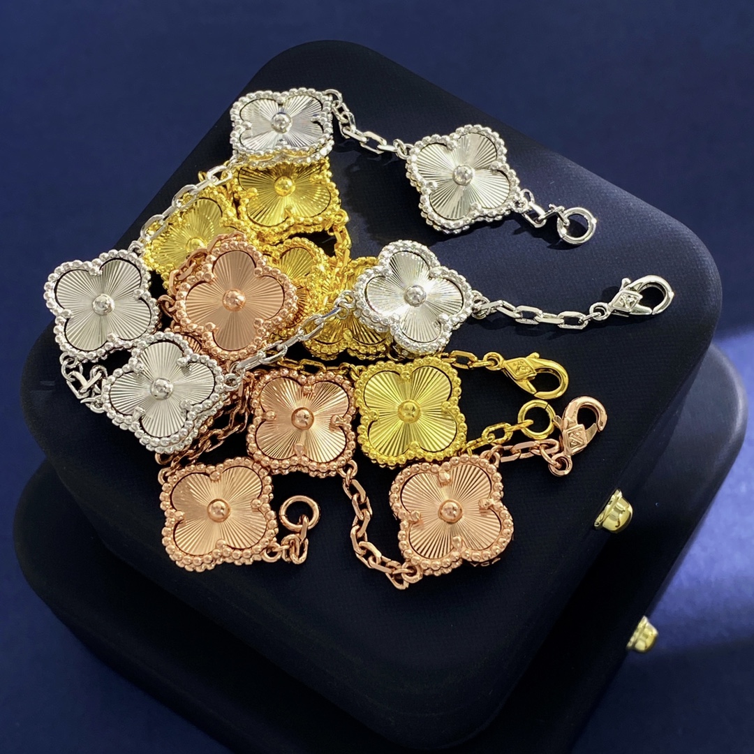 VCS023 Vintage Alhambra bracelet 5 motifs - ccjewelryacc