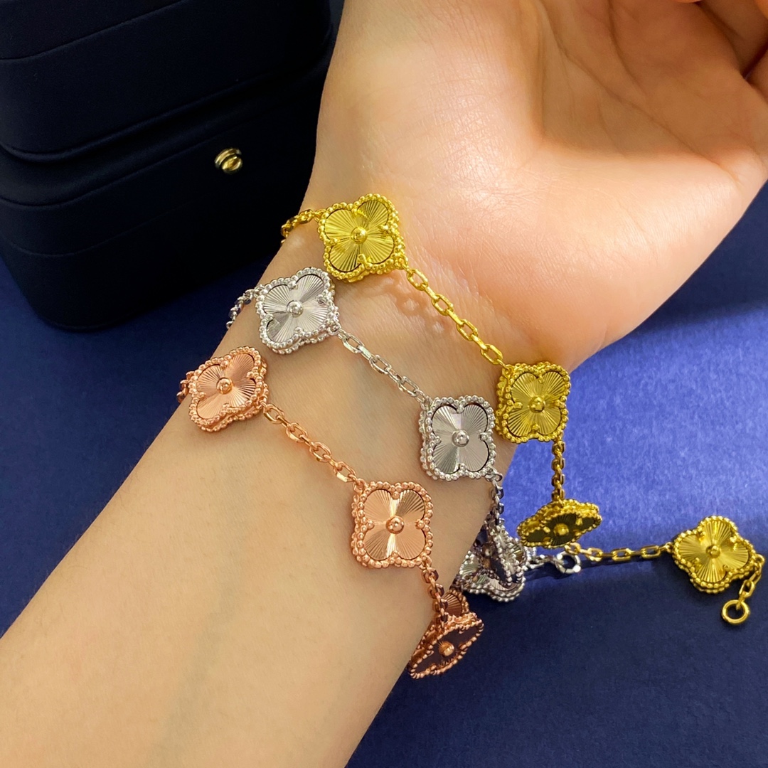 VCS023 Vintage Alhambra bracelet 5 motifs - ccjewelryacc