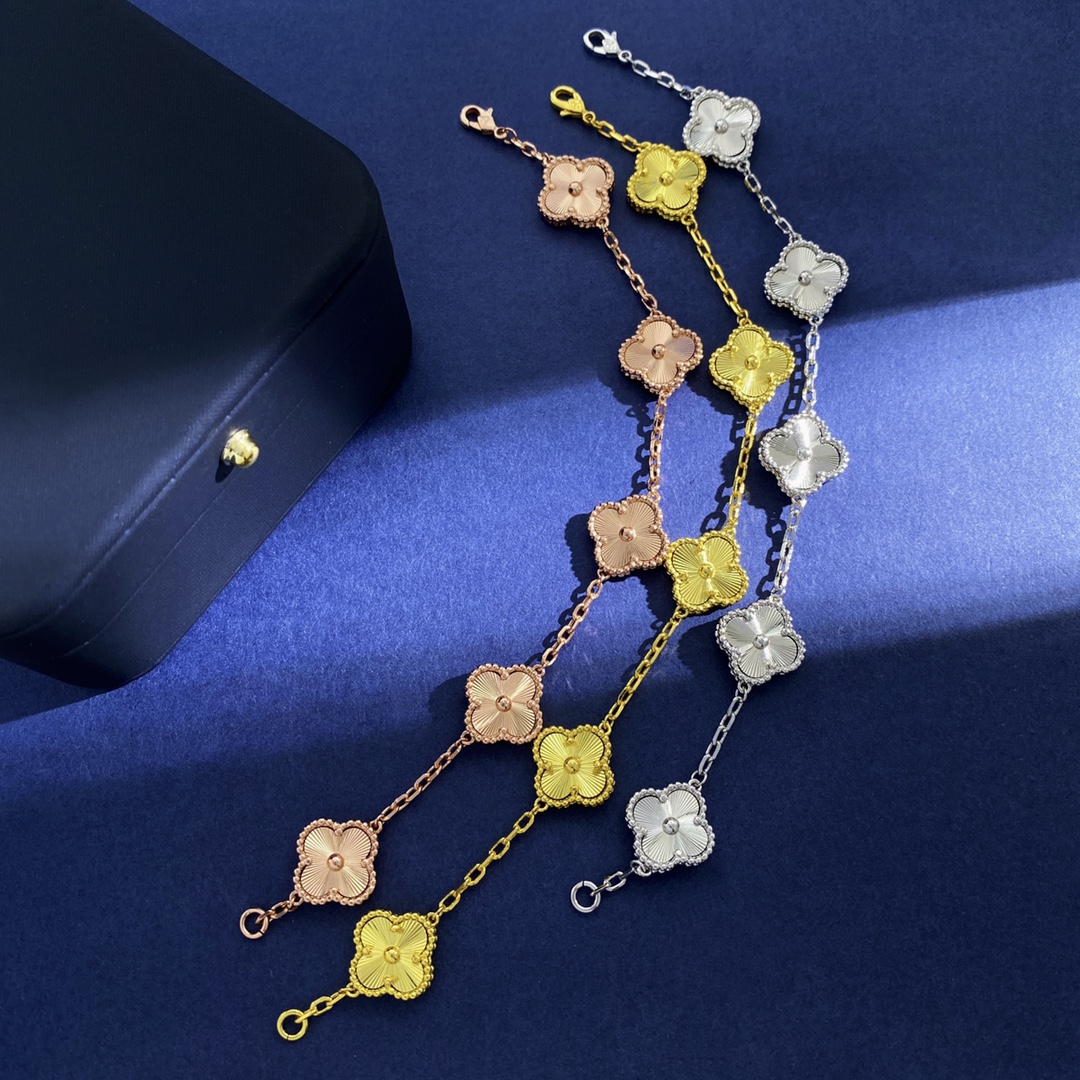 VCS023 Vintage Alhambra bracelet 5 motifs - ccjewelryacc