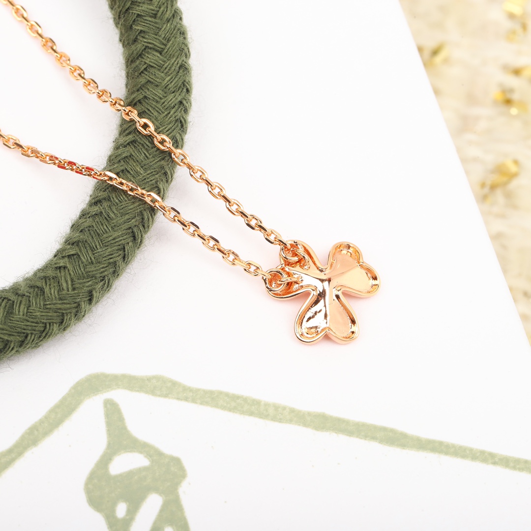 VCNS002 18k Gold and diamond Mini VCA Frivole pendant necklace - ccjewelryacc