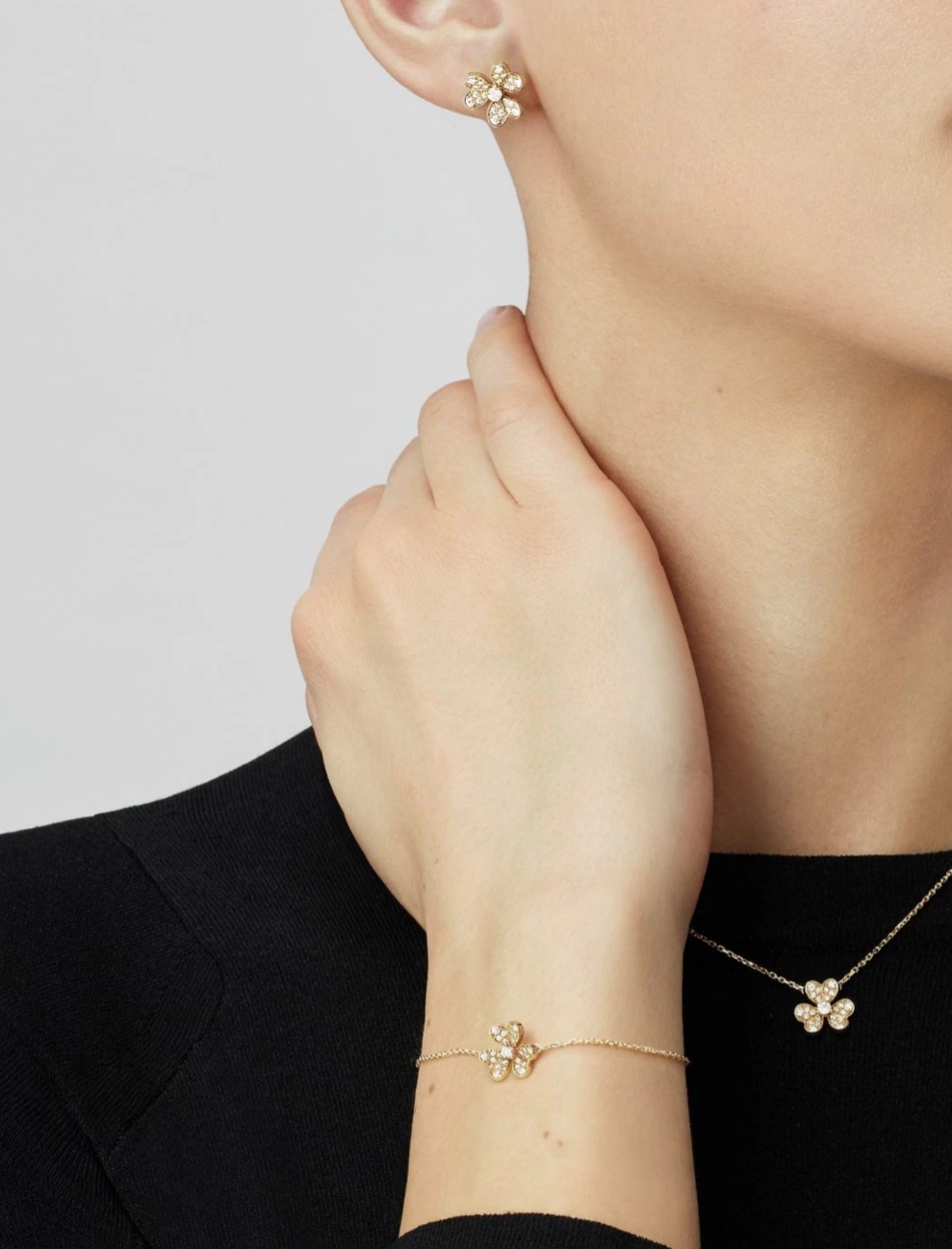 VCS027 Full crystal diamond VCA Frivole bracelet mini - ccjewelryacc