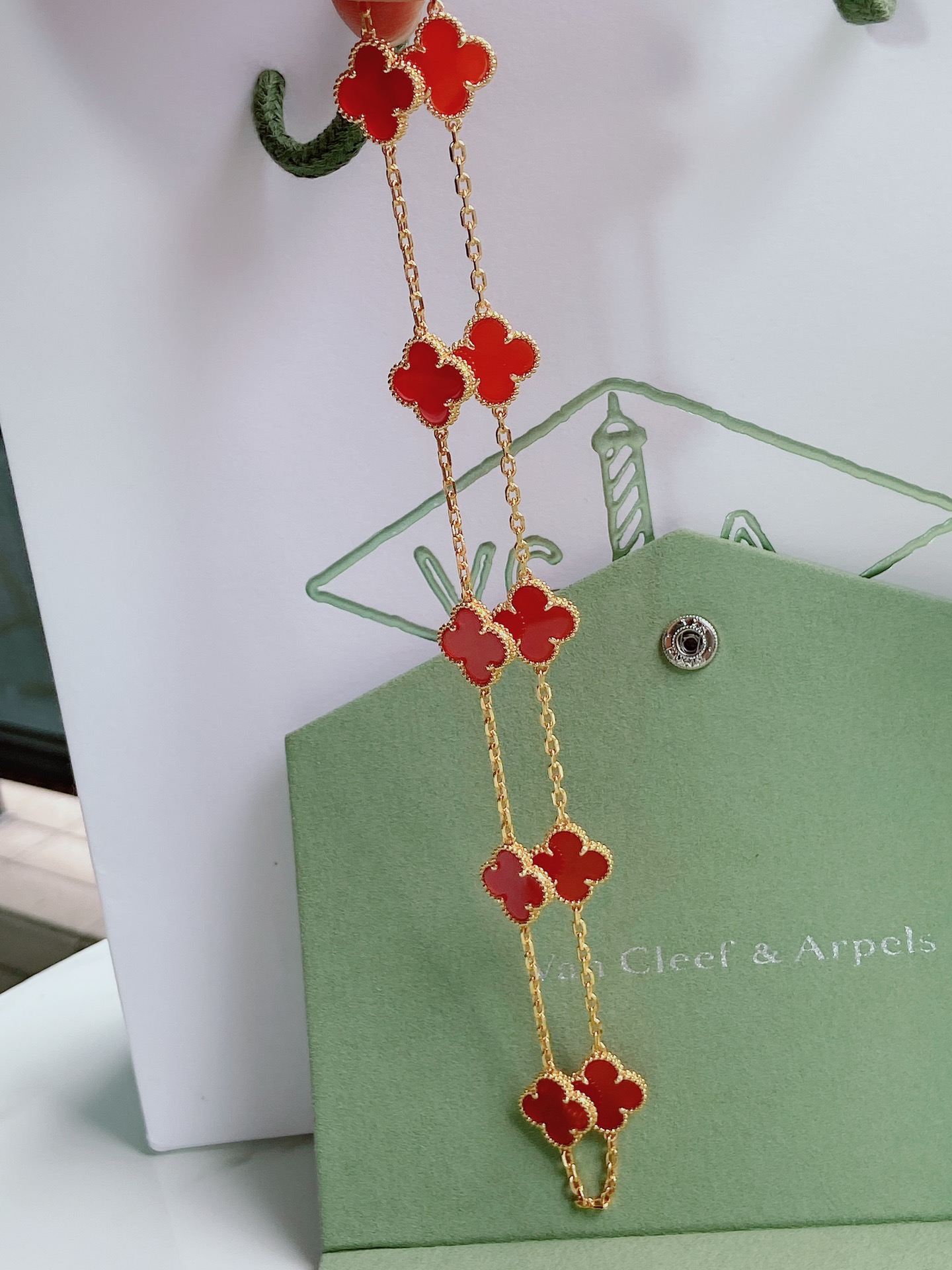 VCN075 Vintage Alhambra necklace 10 motifs - ccjewelryacc