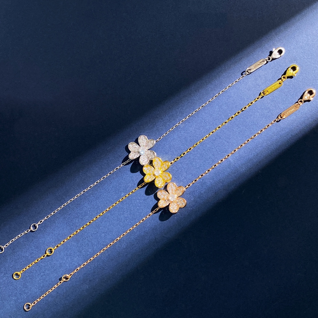 VCS027 Full crystal diamond VCA Frivole bracelet mini - ccjewelryacc