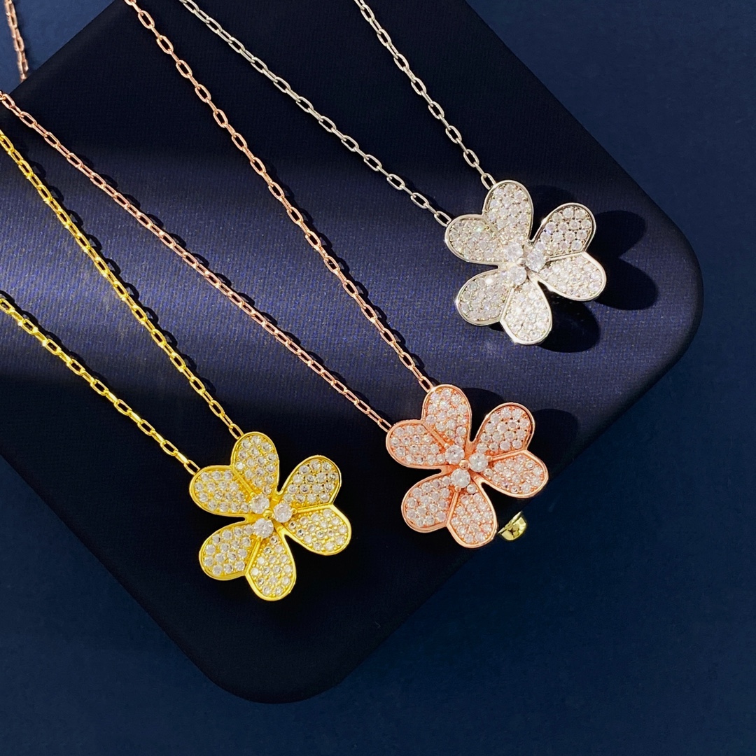 VCN007 Full crystal diamond vca Frivole pendant large model - ccjewelryacc