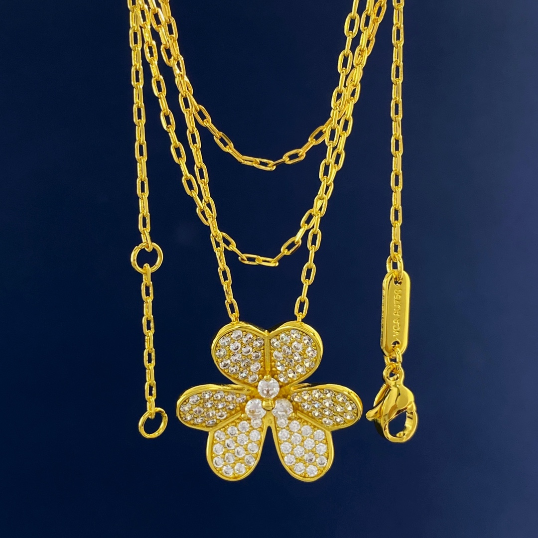 VCN007 Full crystal diamond vca Frivole pendant large model - ccjewelryacc