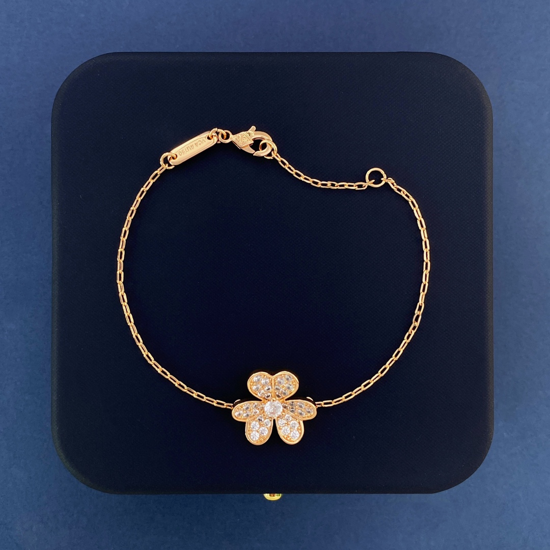 VCS027 Full crystal diamond VCA Frivole bracelet mini - ccjewelryacc