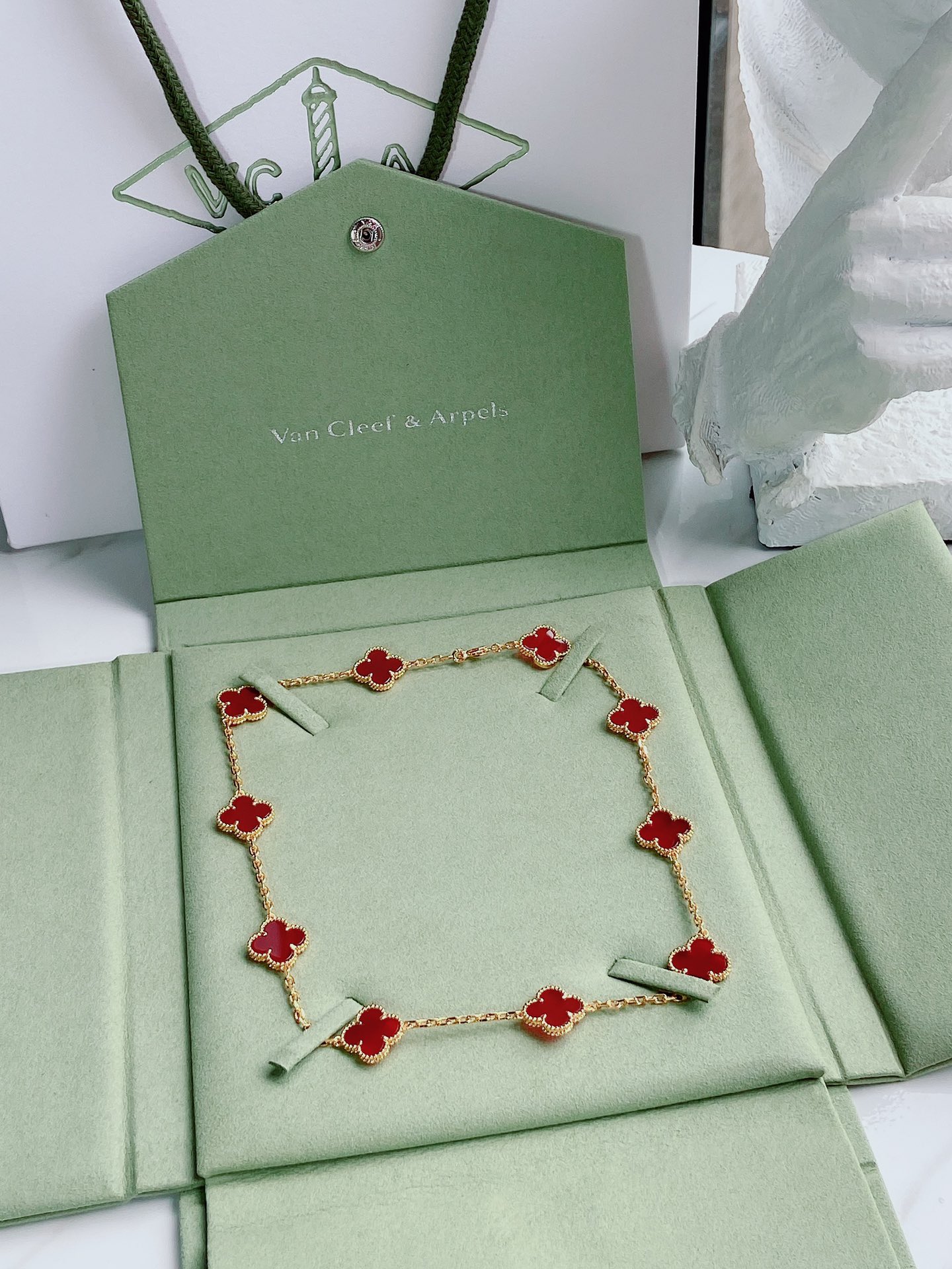 VCN075 Vintage Alhambra necklace 10 motifs - ccjewelryacc