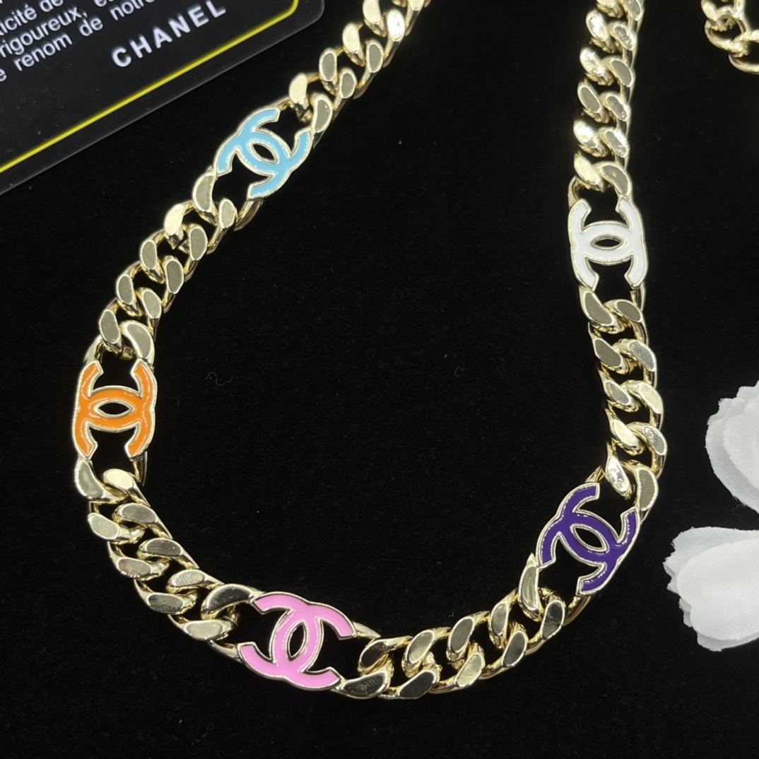 CCN399 Dopamine Color CC Choker Necklace - ccjewelryacc
