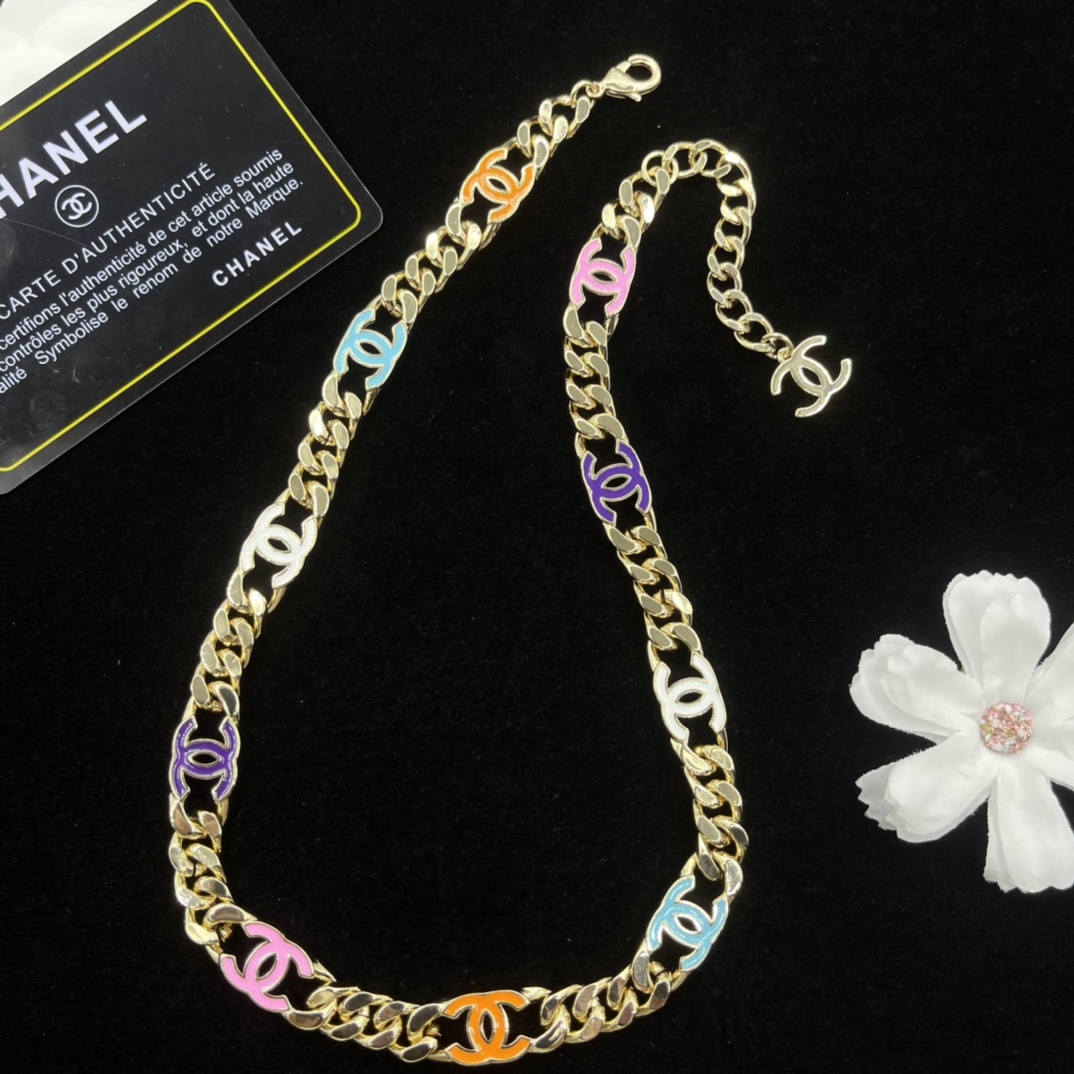 CCN399 Dopamine Color CC Choker Necklace - ccjewelryacc