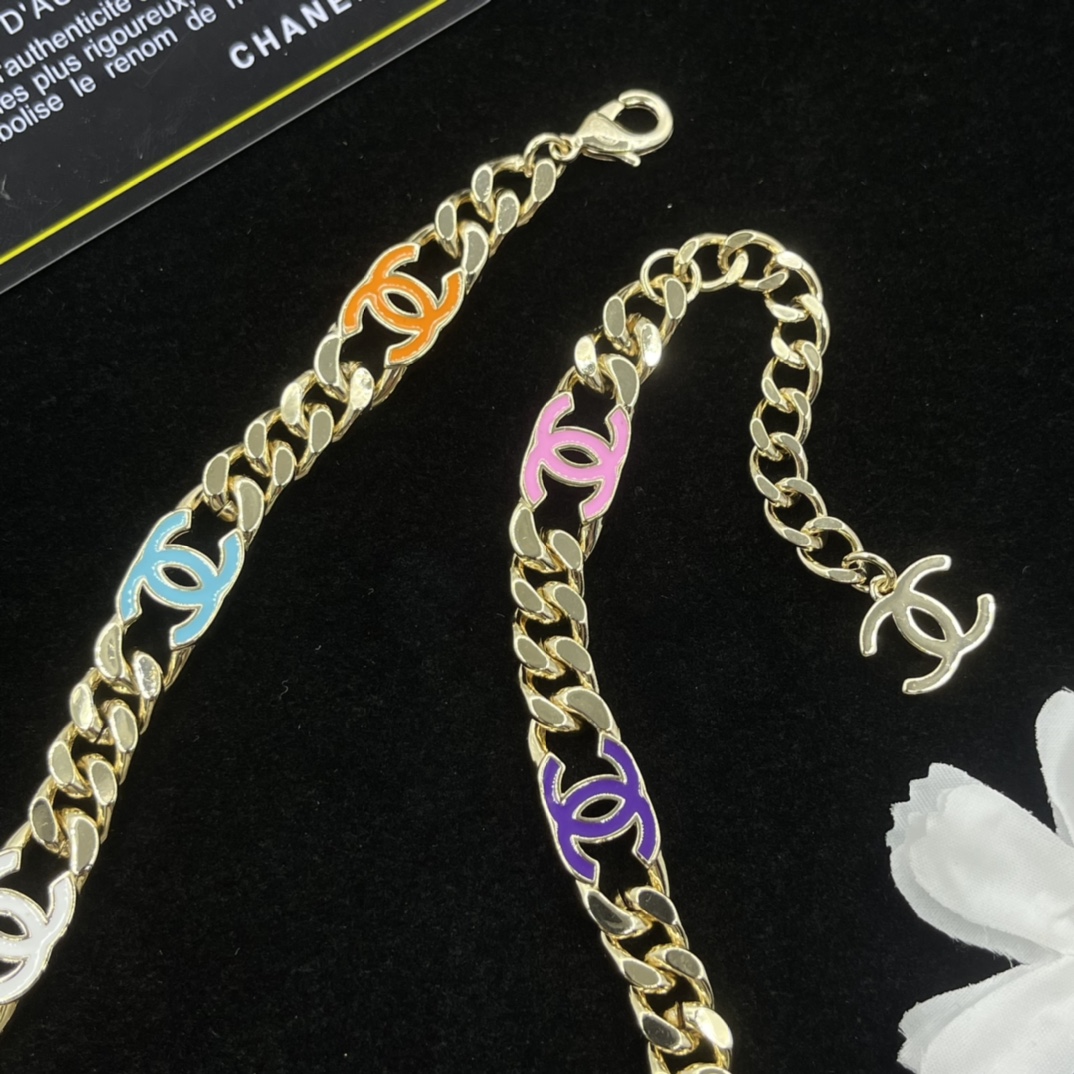 CCN399 Dopamine Color CC Choker Necklace - ccjewelryacc