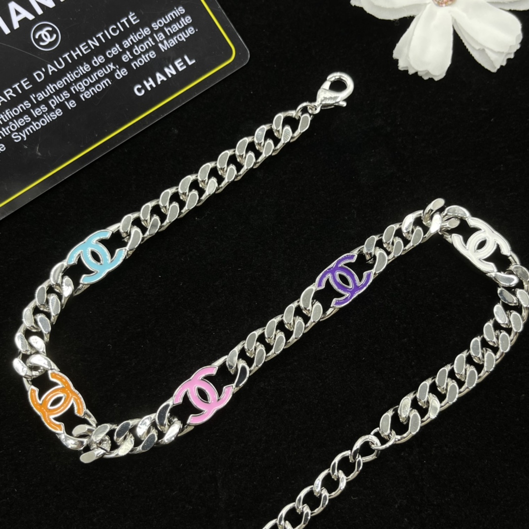 CCN399 Dopamine Color CC Choker Necklace - ccjewelryacc