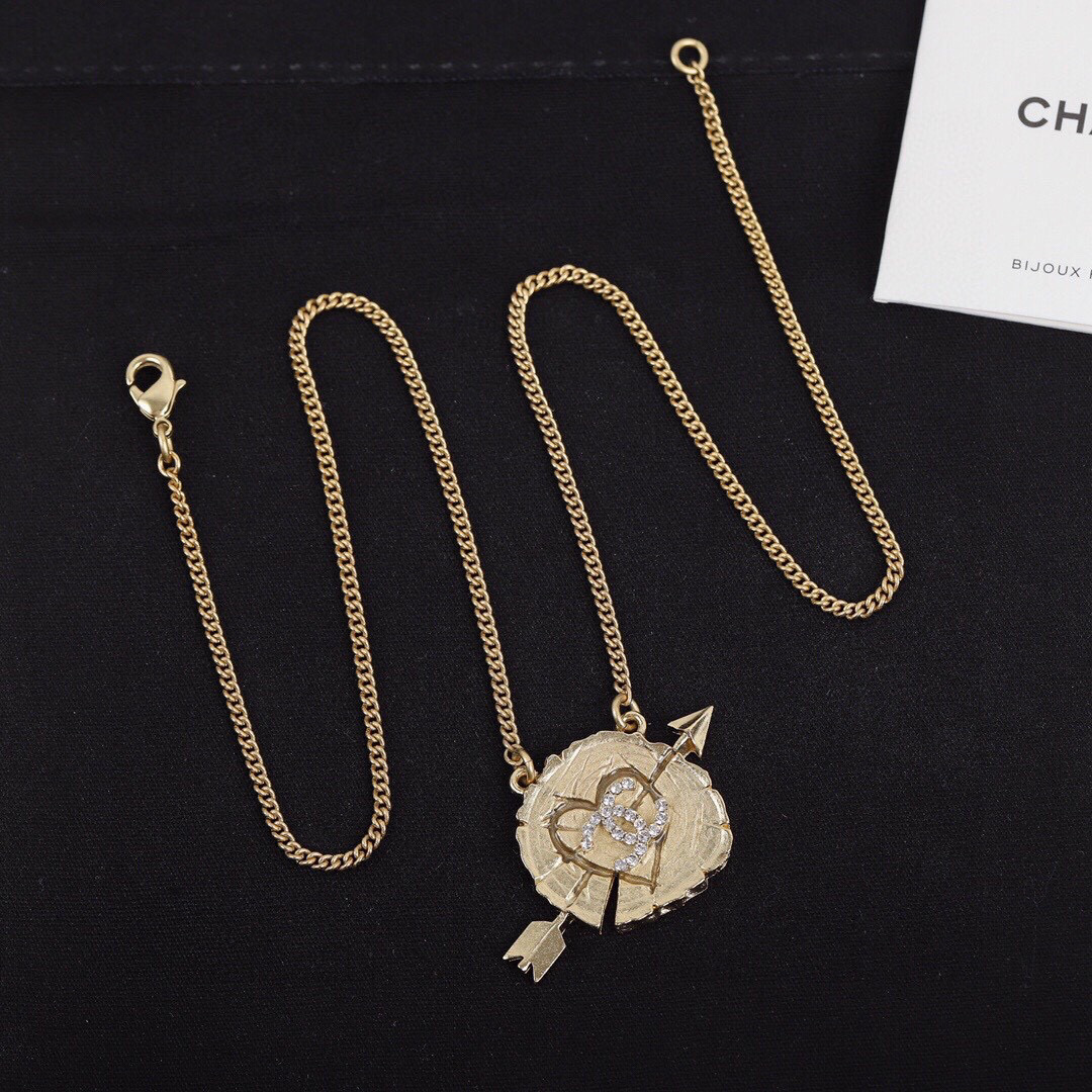 CCN418 COCO Gold heart NECKLACE CHAIN - ccjewelryacc