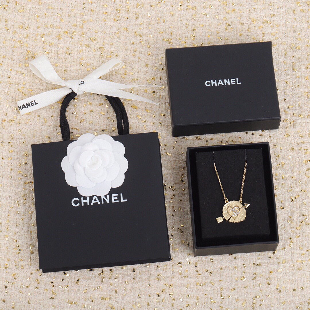 CCN418 COCO Gold heart NECKLACE CHAIN - ccjewelryacc