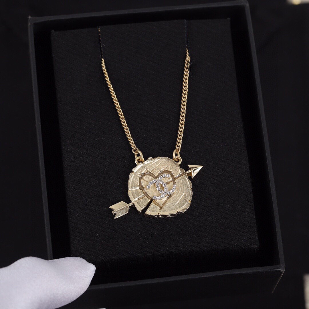 CCN418 COCO Gold heart NECKLACE CHAIN - ccjewelryacc