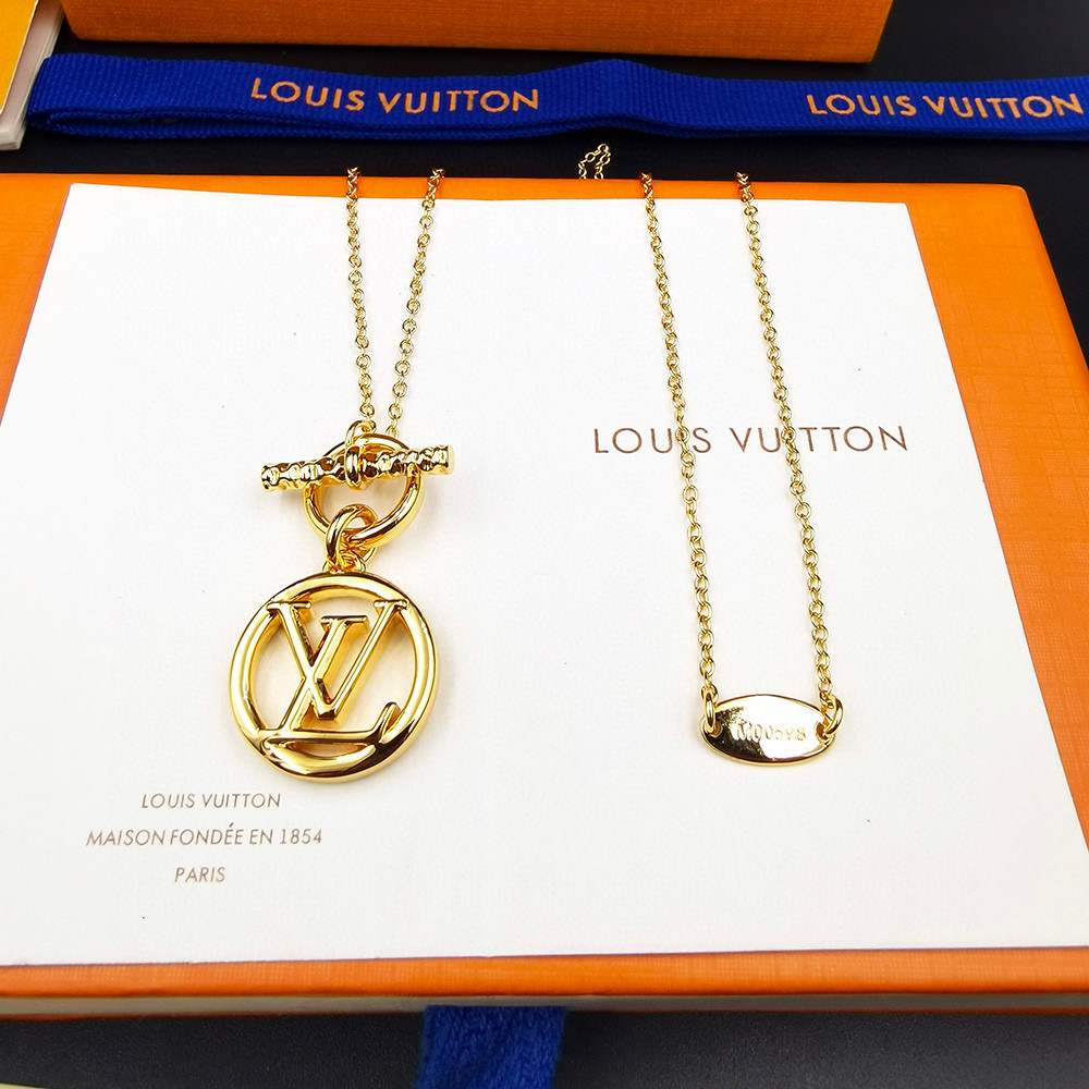 LVT019 Baby Louise T shape VL Circle pendant necklace earring jewelry set - ccjewelryacc