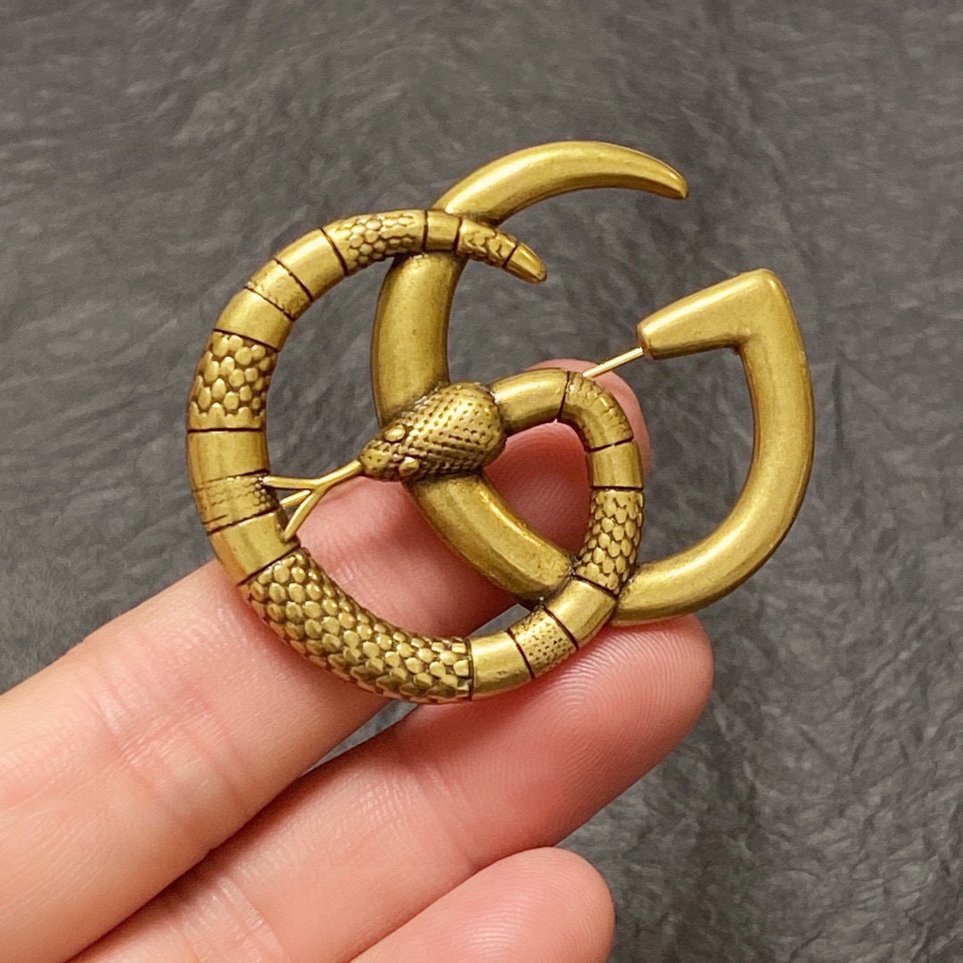 GGB048 Vintage snake GG Logo Brooch - ccjewelryacc