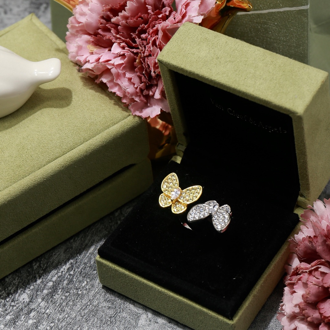 VCR003 van cleef two butterfly ring - ccjewelryacc