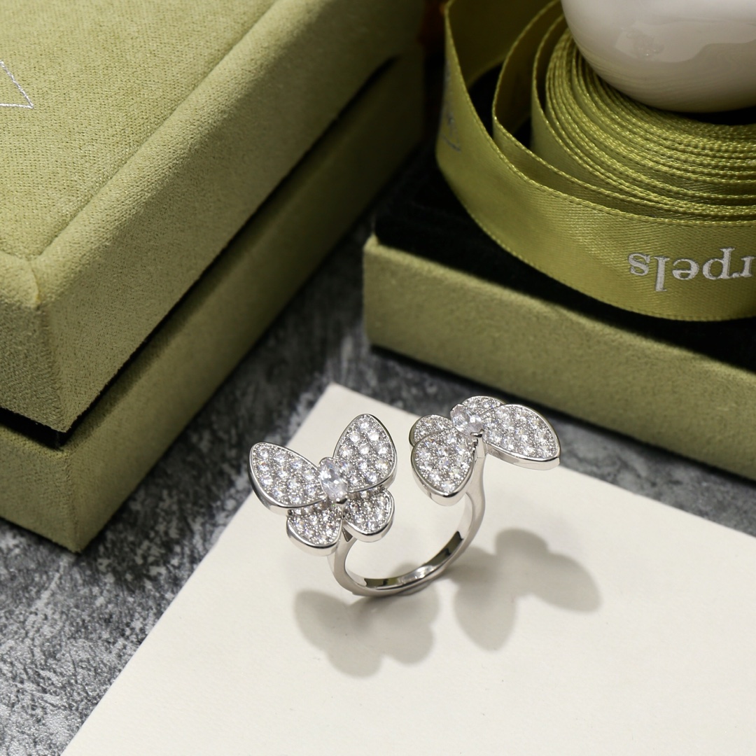 VCR003 van cleef two butterfly ring - ccjewelryacc
