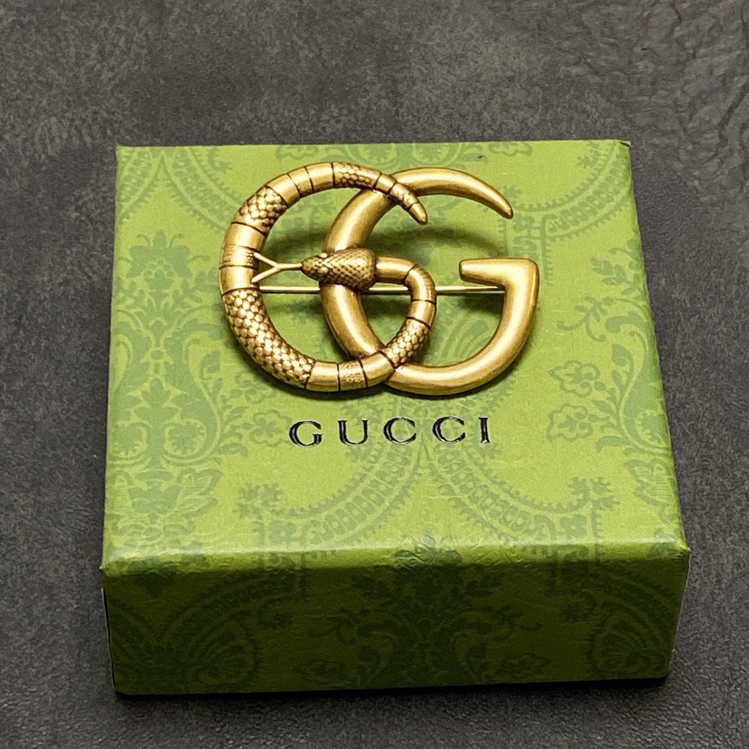 GGB048 Vintage snake GG Logo Brooch - ccjewelryacc