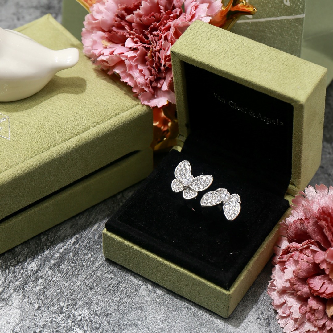VCR003 van cleef two butterfly ring - ccjewelryacc