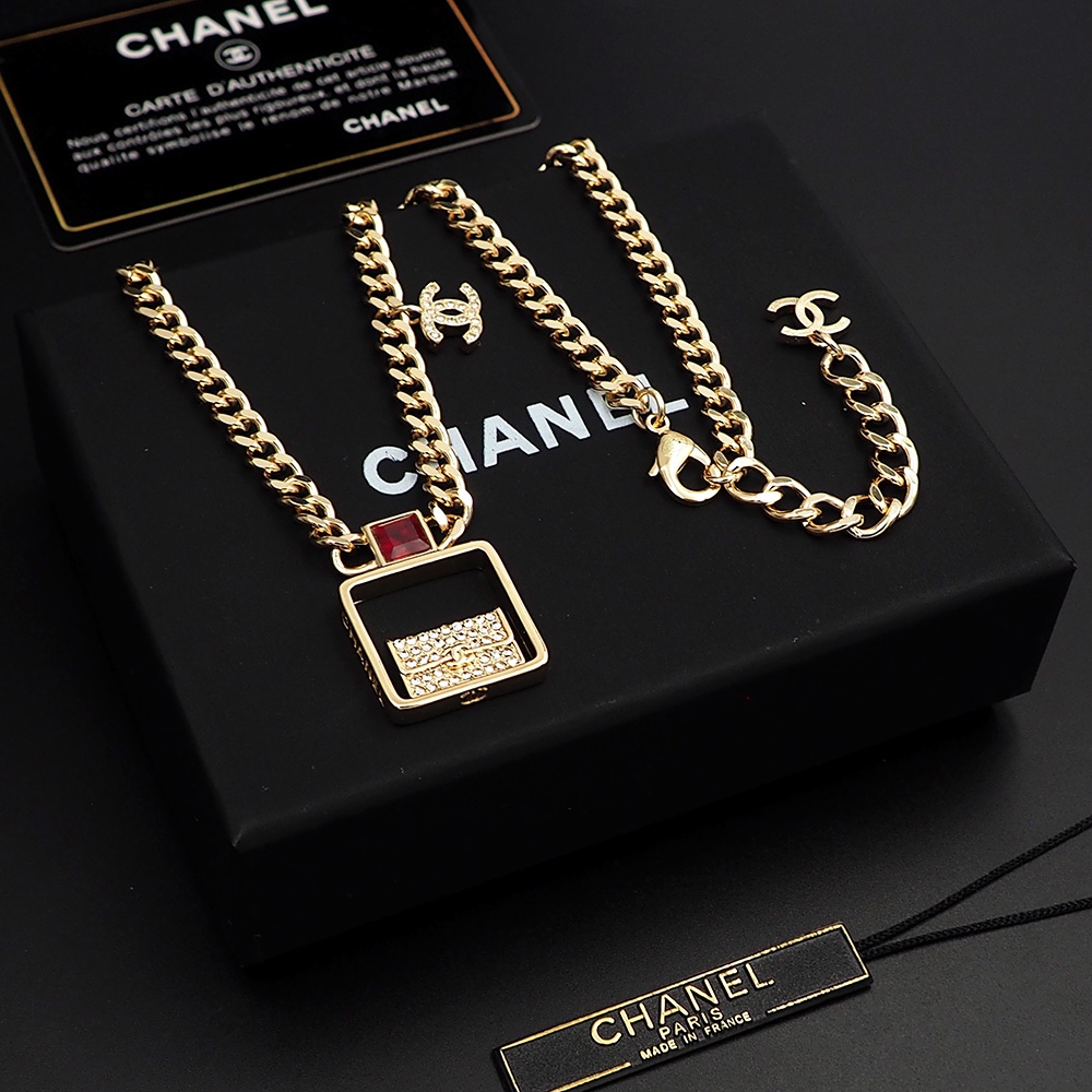 CCN118 CC perfume bottle pendant necklace - ccjewelryacc