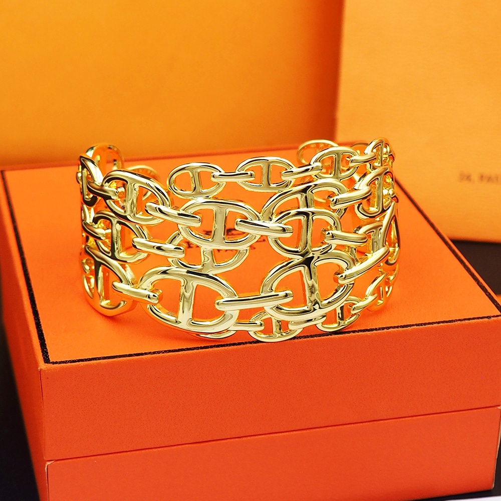 HMS030 Width Chaine d'Ancre Enchainee bracelet - ccjewelryacc