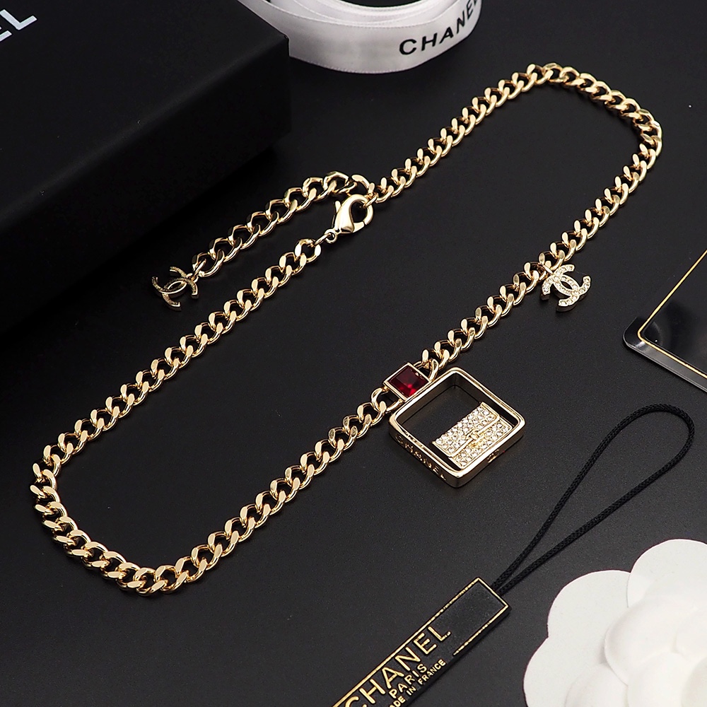 CCN118 Chanel perfume bottle pendant necklace - ccjewelryacc