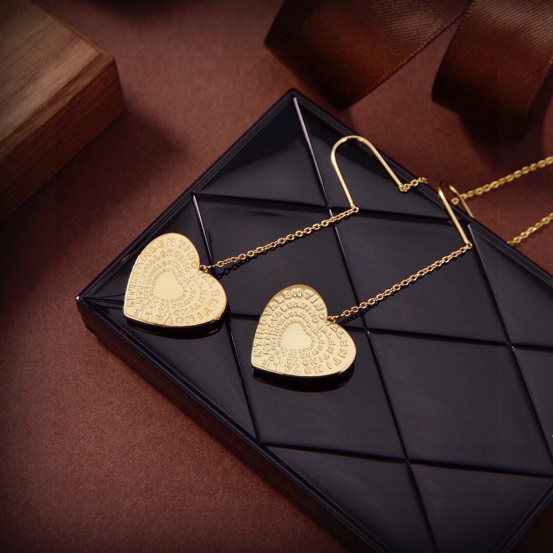 VTE128 V heart tassels earrings - ccjewelryacc