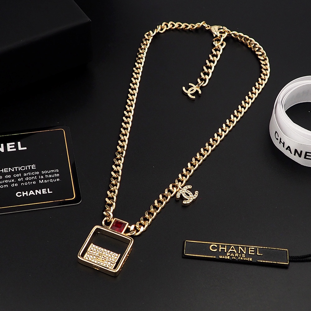 CCN118 CC perfume bottle pendant necklace - ccjewelryacc