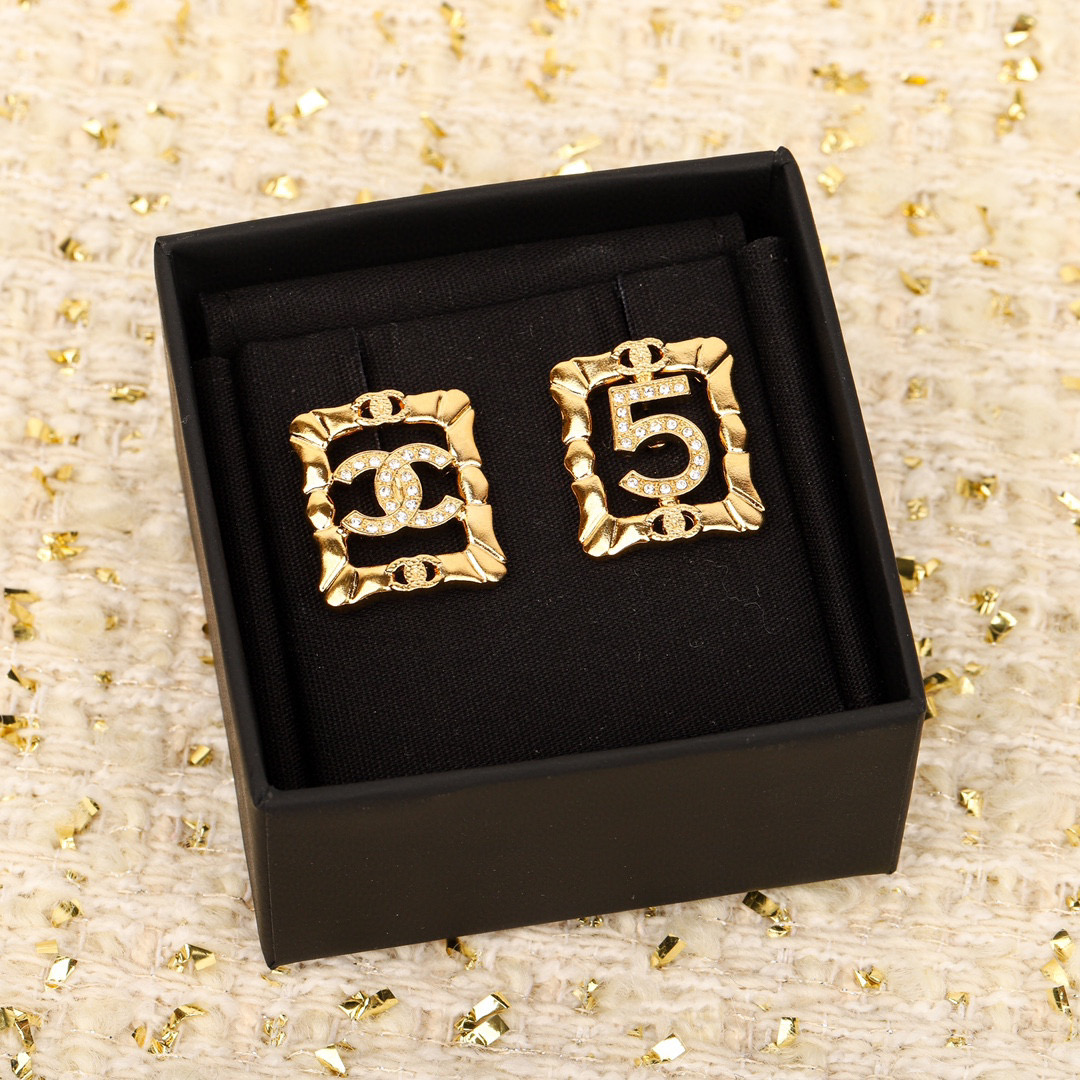 CCE744 CC vintage gold stud earring - ccjewelryacc