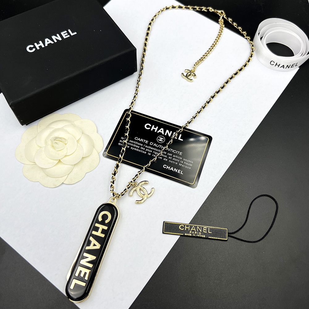 CCL059 CC comb Pendant necklace sweater chain - ccjewelryacc