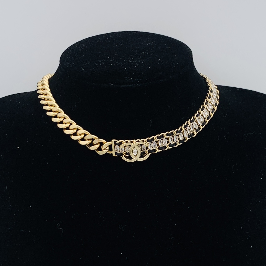 CCN424 CC Choker necklace with Horse-eye zirconium diamond - ccjewelryacc