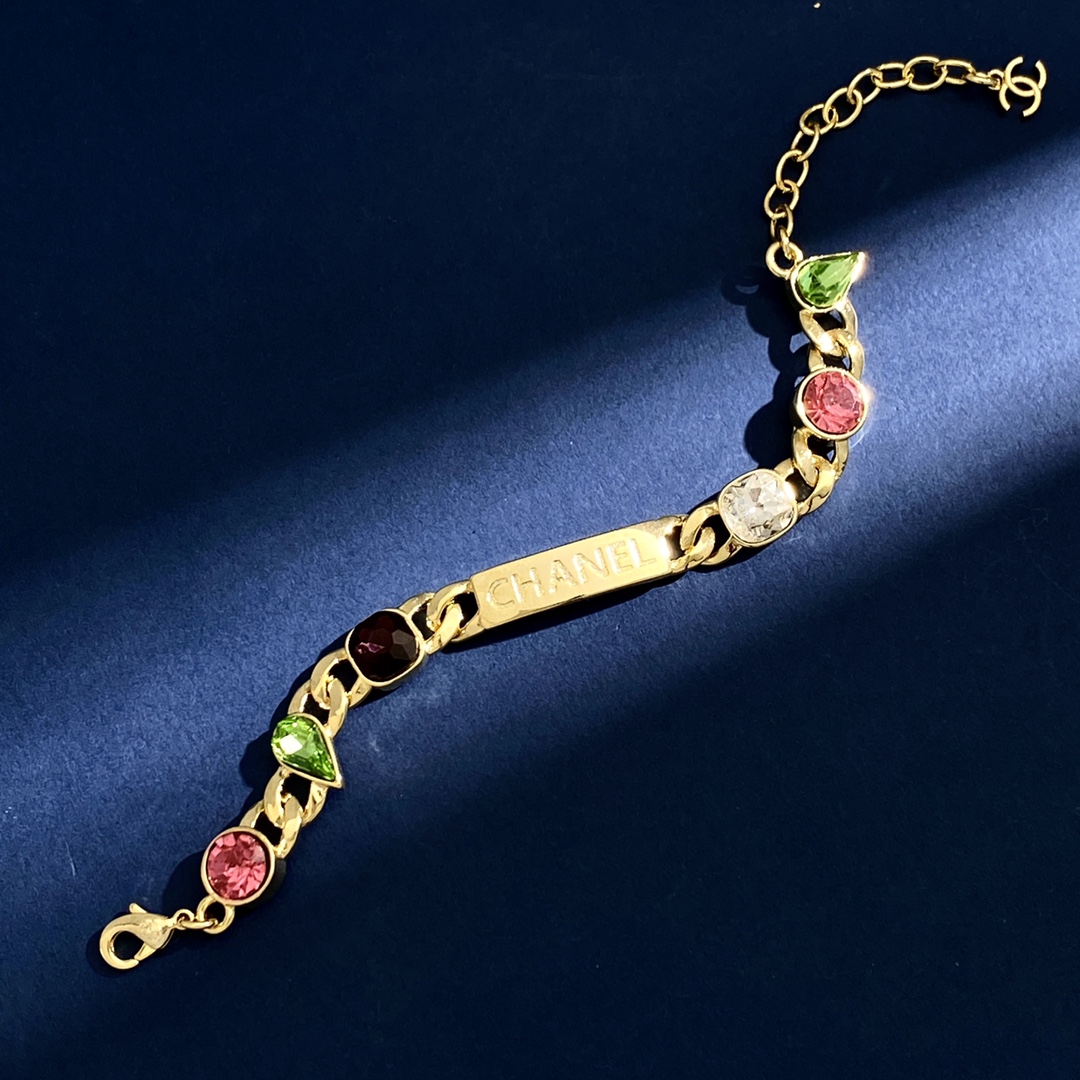 CCN427 CC colorful signature Choker necklace bracelet - ccjewelryacc