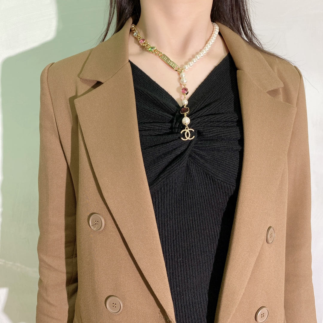 CCN427 CC colorful signature Choker necklace bracelet - ccjewelryacc