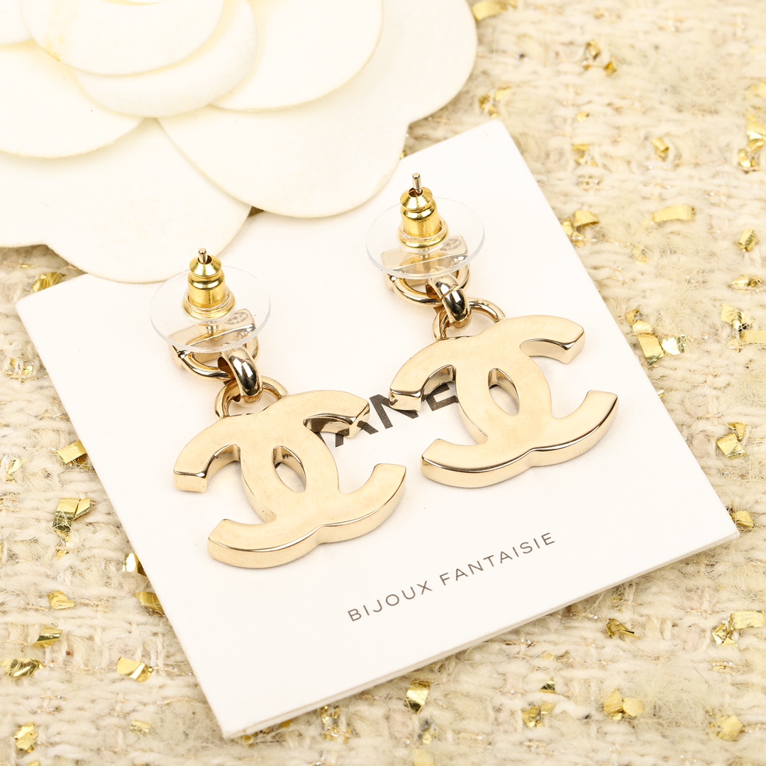 CCN371  24P CC black enamel Pendant Necklace Earrings - ccjewelryacc