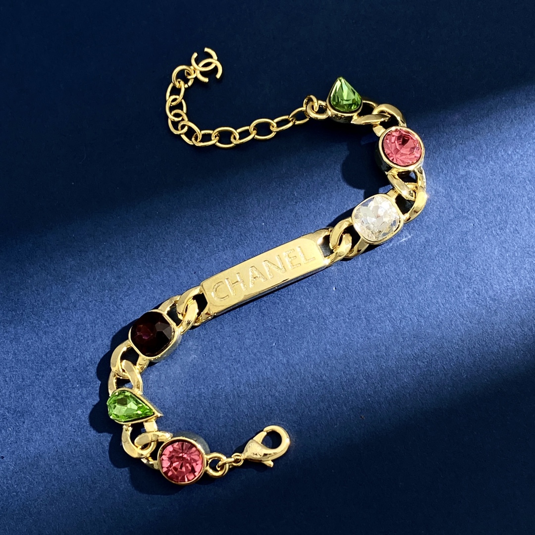 CCN427 CC colorful signature Choker necklace bracelet - ccjewelryacc