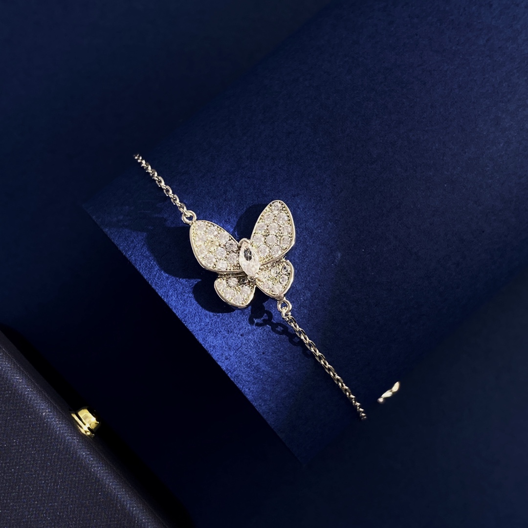 VCT010 Van cleef diamond two butterfly jewelry set - ccjewelryacc