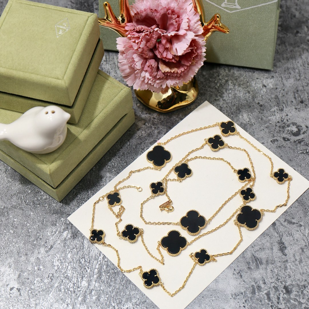 VCN041 VCA Magic Alhambra long necklace, 16 motifs - ccjewelryacc