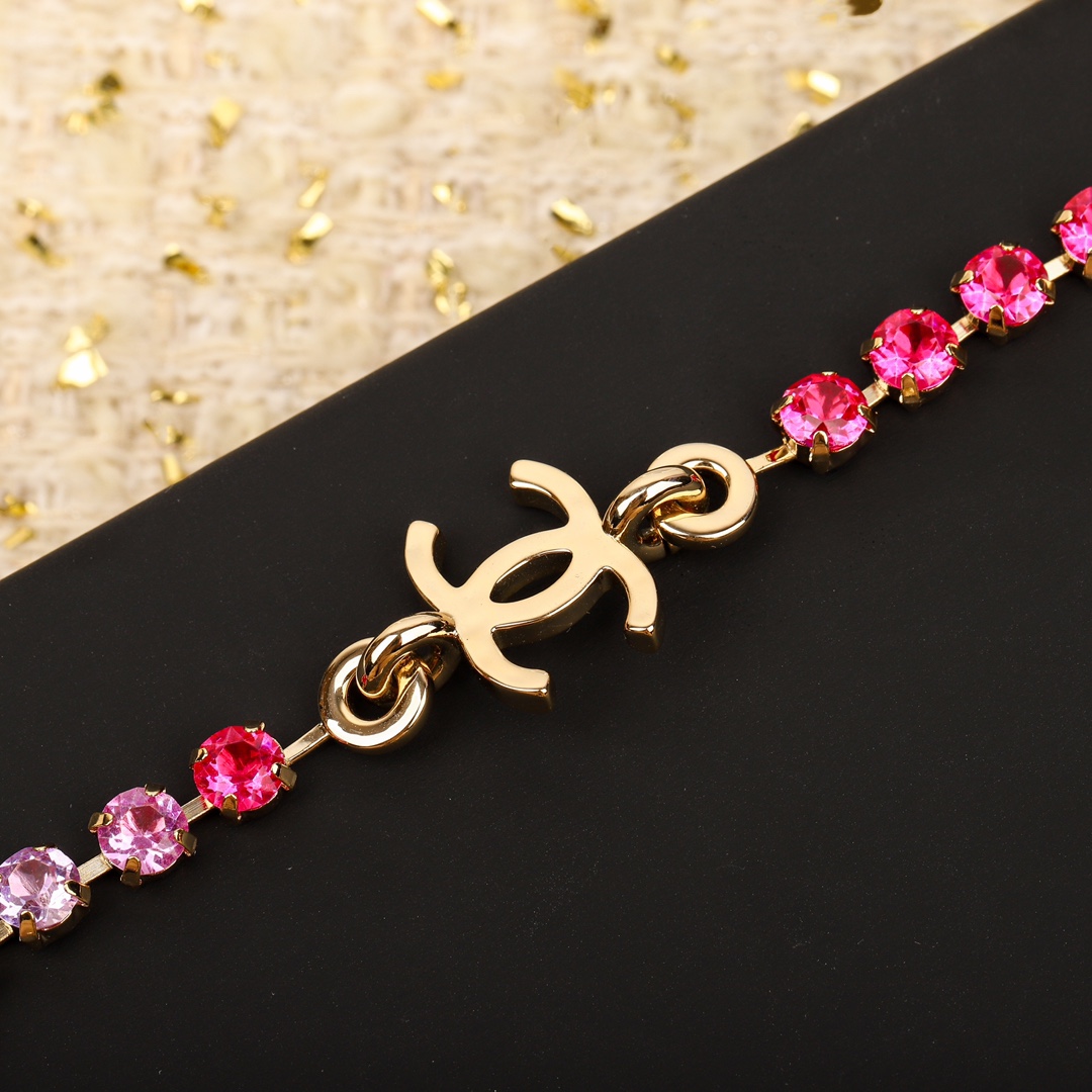 CCN360 24p Swarovski colorful crystal cc pendant necklace - ccjewelryacc