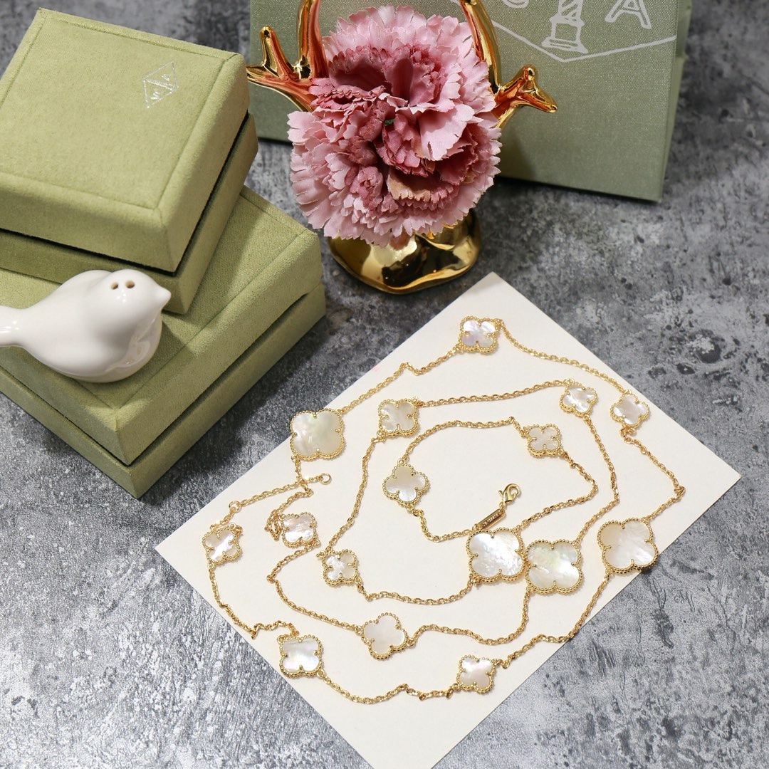 VCN041 VCA Magic Alhambra long necklace, 16 motifs - ccjewelryacc