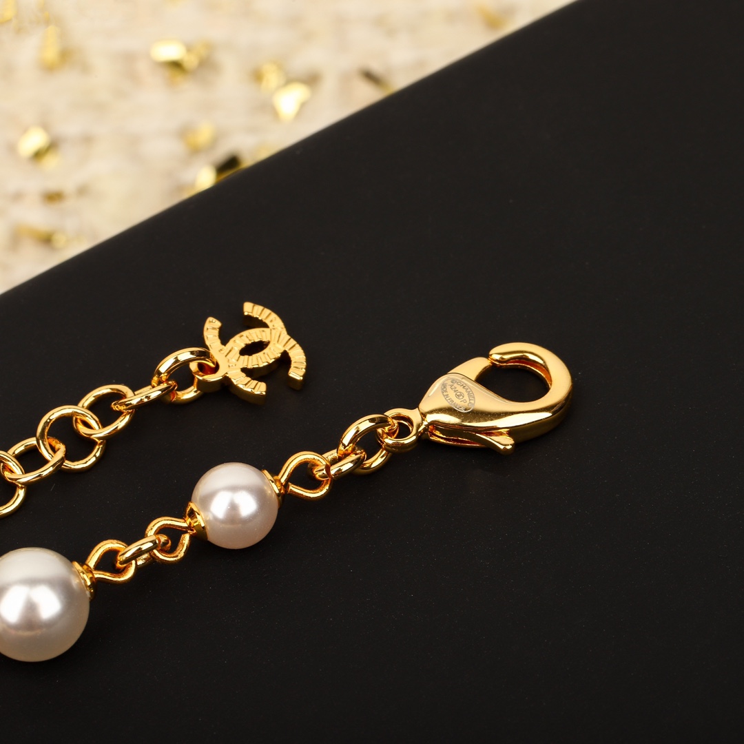 CCN257 24P CC pink pearl choker necklace - ccjewelryacc