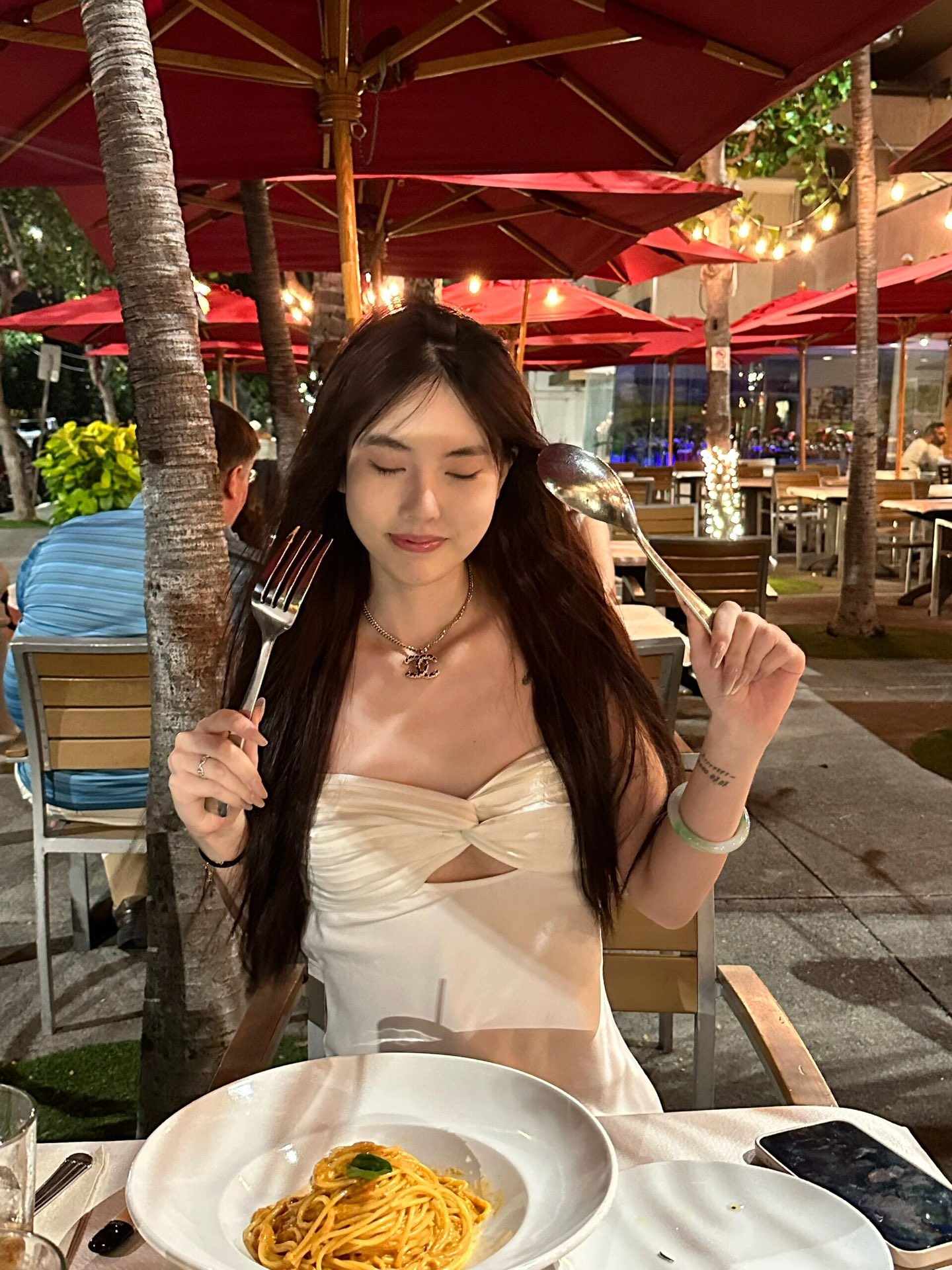 CCN429 Metal chain with leather CC LOGO Pendant necklace - ccjewelryacc