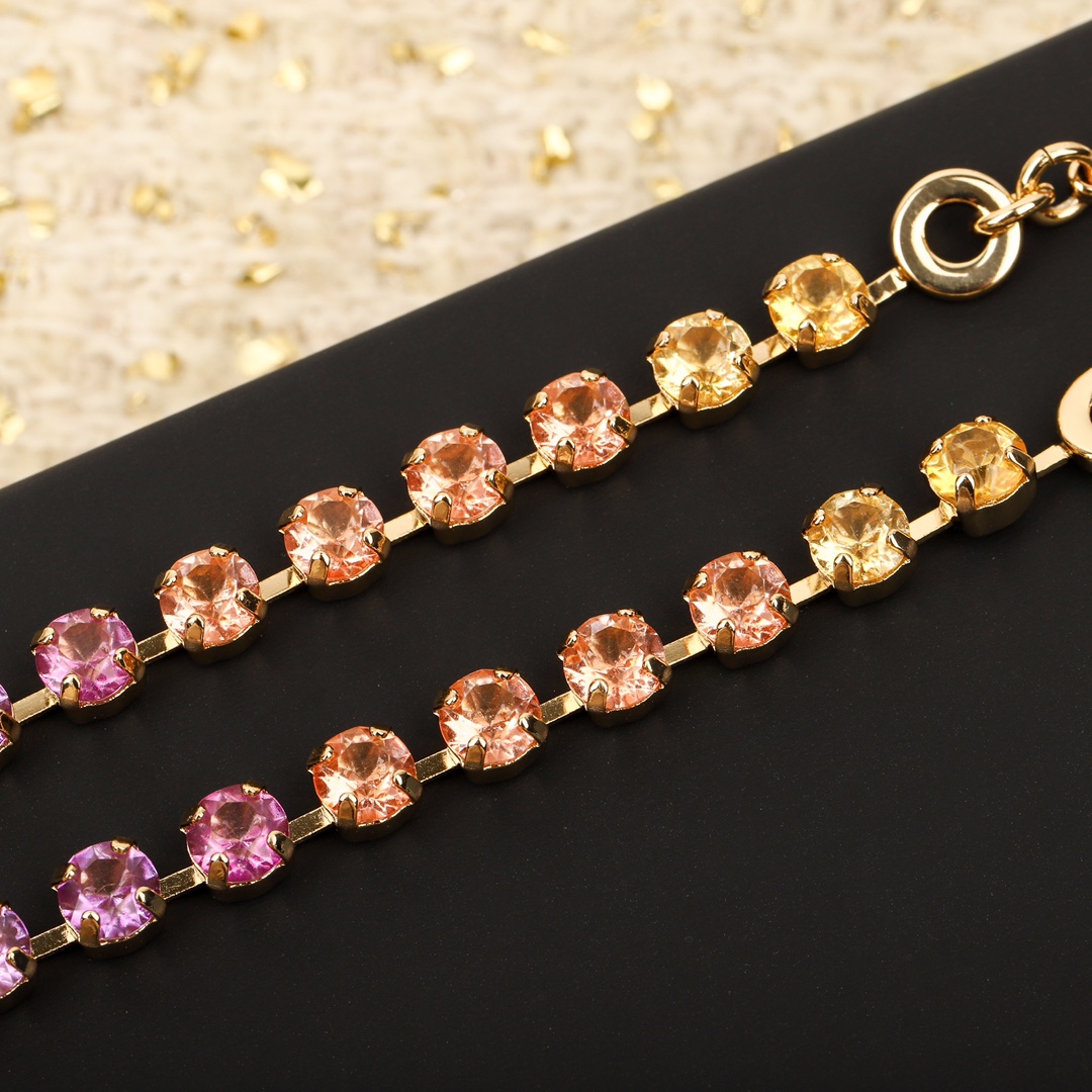 CCN360 24p Swarovski colorful crystal cc pendant necklace - ccjewelryacc