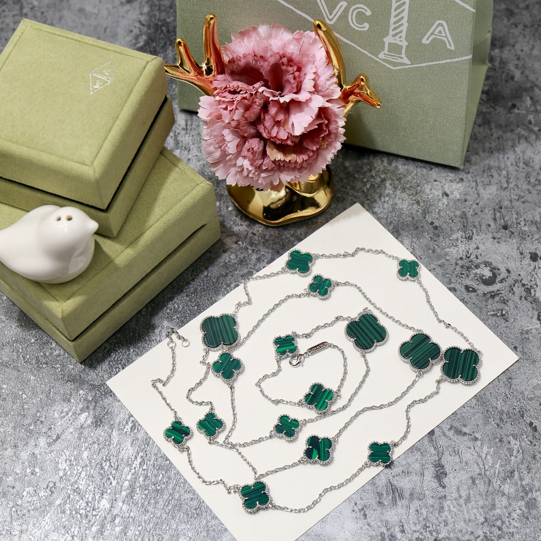 VCN041 VCA Magic Alhambra long necklace, 16 motifs - ccjewelryacc