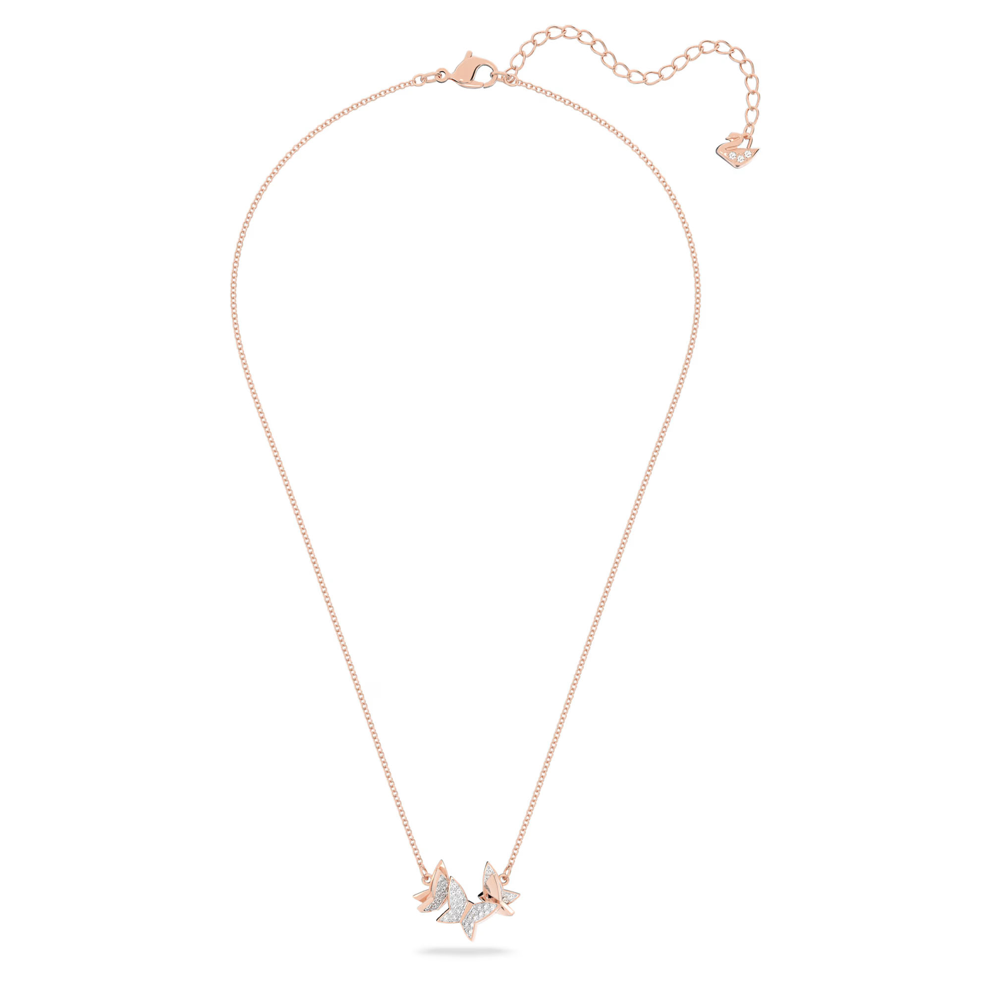 SVT006 Swarovski Rose Gold crystal lilia butterfly necklace bracelet earrings collection - ccjewelryacc